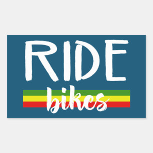Ride Bikes Rectangular Sticker