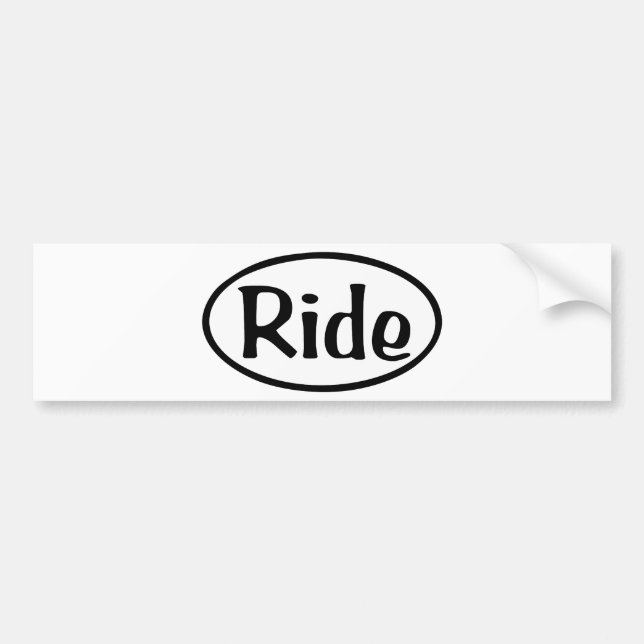 ride bumper sticker (Front)
