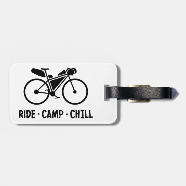 Ride Camp Chill Bikepacking Luggage Tag (Back Horizontal)