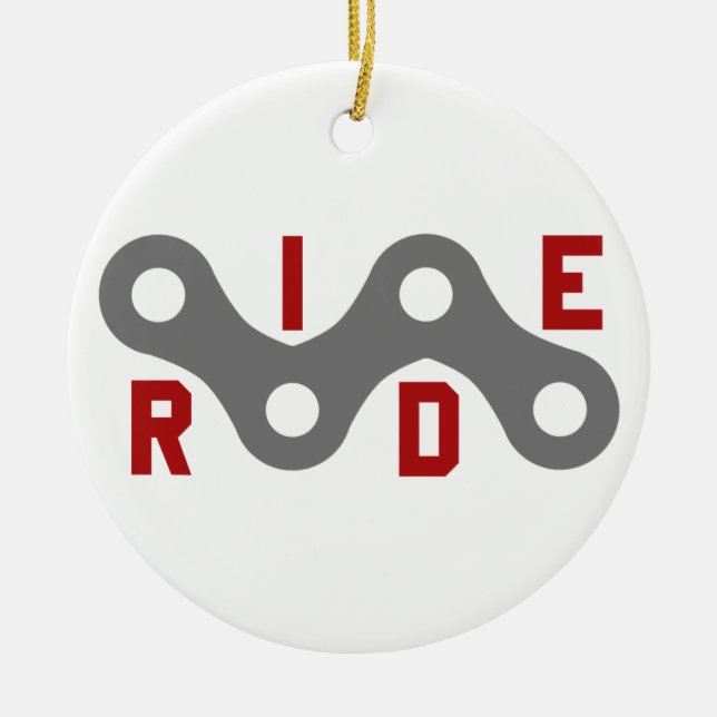 Ride (Chain) Ceramic Tree Decoration (Front)