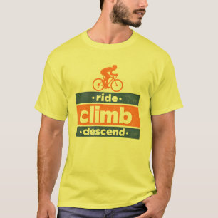 Ride Climb Descend Cycling Quote Vintage T-Shirt