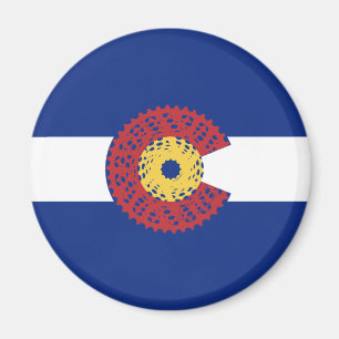 Ride Colorado (Bicycle Cassette) Magnet