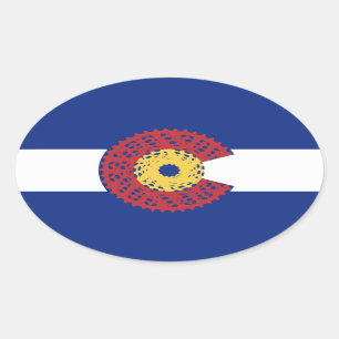 Ride Colorado (Bicycle Cassette) Oval Sticker