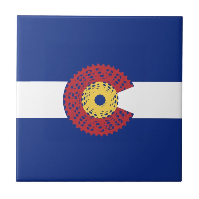 Ride Colorado (Bicycle Cassette) Tile (Front)