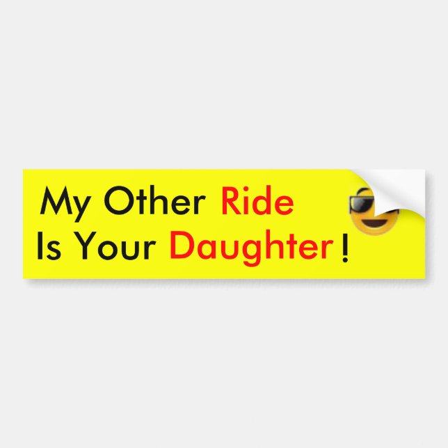 ride daughters. bumper sticker (Front)
