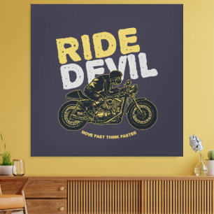 🔥 Ride Devil: Move Fast, Think Faster! 🔥 Canvas Print