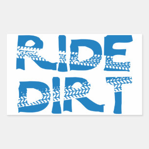 Ride Dirt Rectangular Sticker