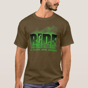 Ride Eat Sleep MTB Repeat Mountain Biking 1299 T-Shirt