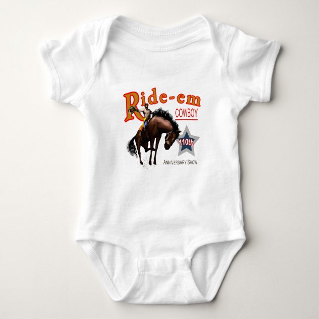 Ride-em Cowboy! Baby Bodysuit (Front)