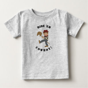 Ride 'Em Cowboy (brown hair) Baby T-Shirt