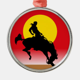 Ride 'em Cowboy Metal Tree Decoration