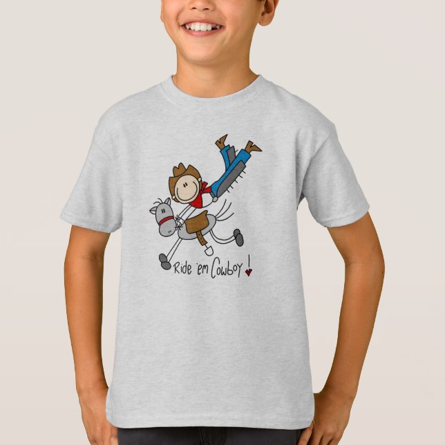 Ride 'Em Cowboy Stick Figure Shirt (Front)