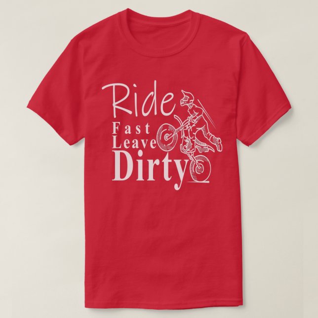 Ride Fast Leave Dirty youth dirt track motocross M T-Shirt (Design Front)
