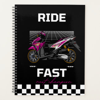 Ride Fast Notebook – Racing Aesthetic Journal Planner