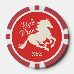 Ride Free custom color & monogram poker chips