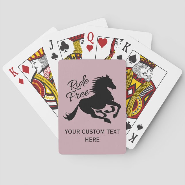 Ride Free custom colour playing cards (Back)