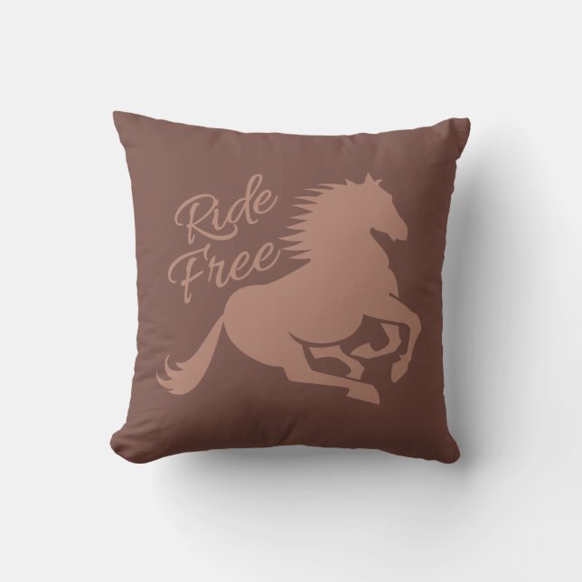 Ride Free custom throw pillow (Front)