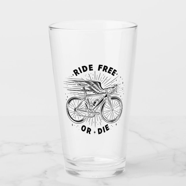 Ride Free Or Die Cycling Glass (Front)