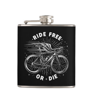 Ride Free Or Die Cycling Hip Flask