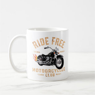 Ride Free - Vintage Motorcycle Club Coffee Mug