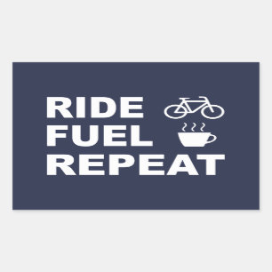 Ride Fuel Repeat Rectangular Sticker