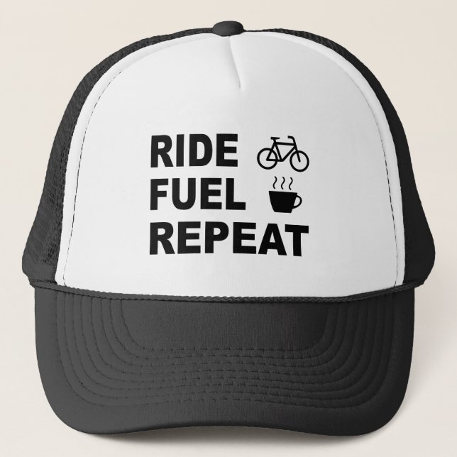 Ride Fuel Repeat Trucker Hat (Front)