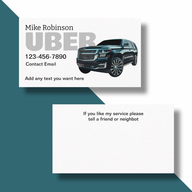 Ride Hailing Car Service Driver  Business Card (Creator Uploaded)