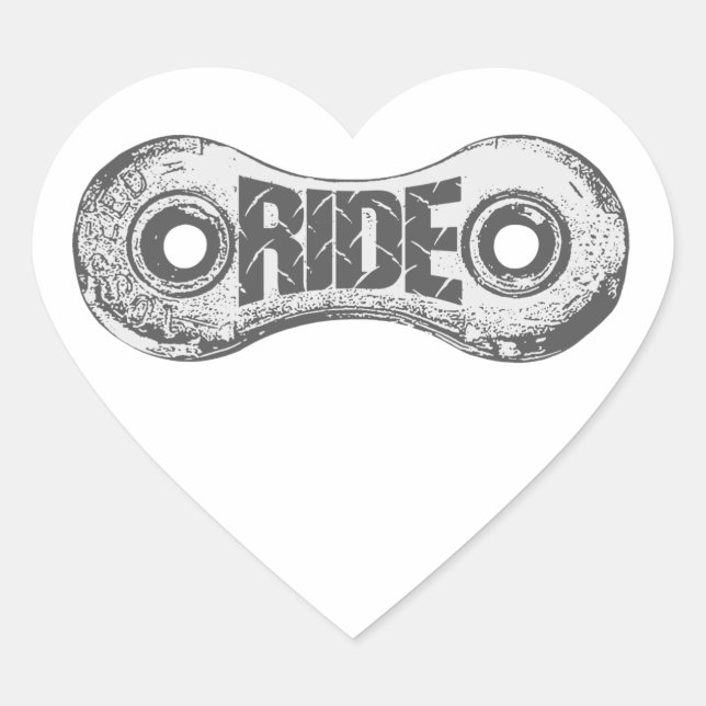 Ride Heart Sticker (Front)