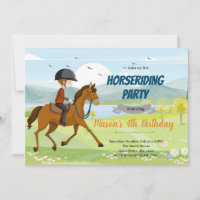 Ride horseback boy birthday