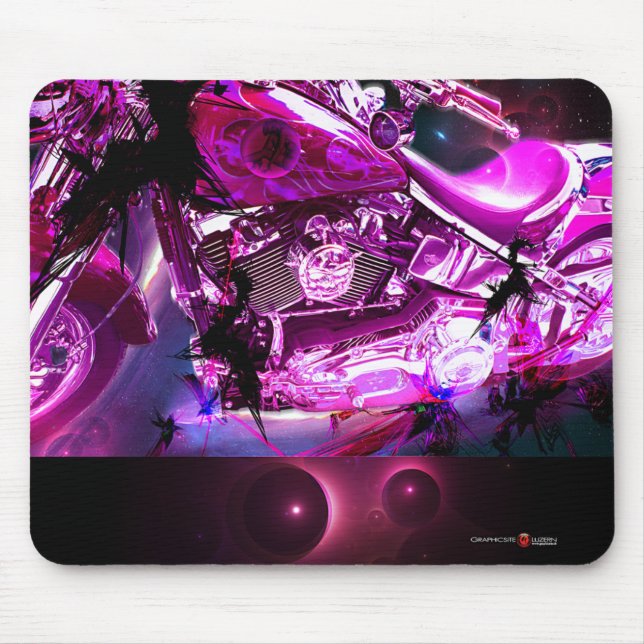 Ride In Pink Mouse Mat (Front)