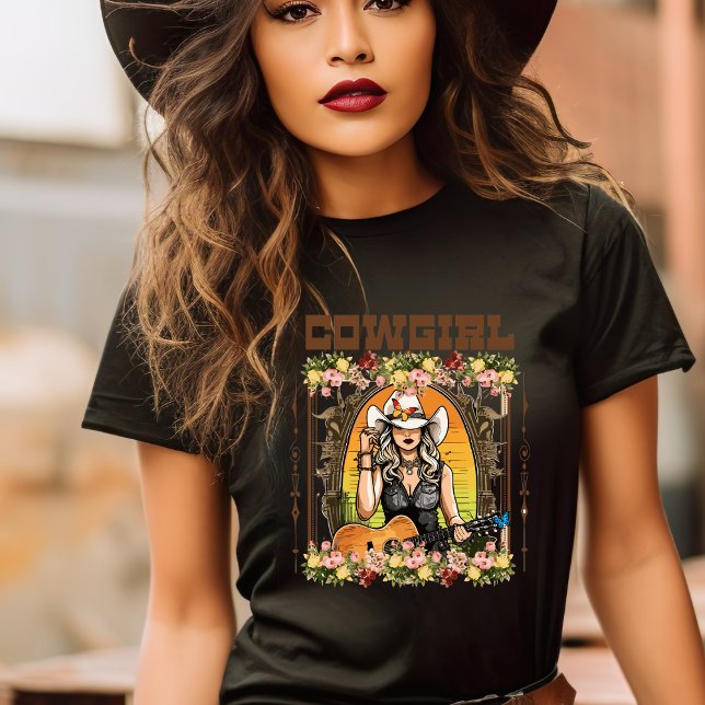 Ride into the Sunset: Western Cowgirl Adventure T-Shirt (Creator Uploaded)