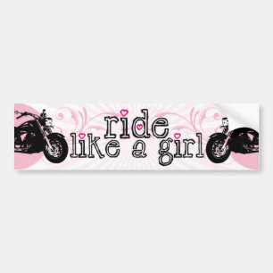 Ride Like A Girl - Cruisers bumper sticker