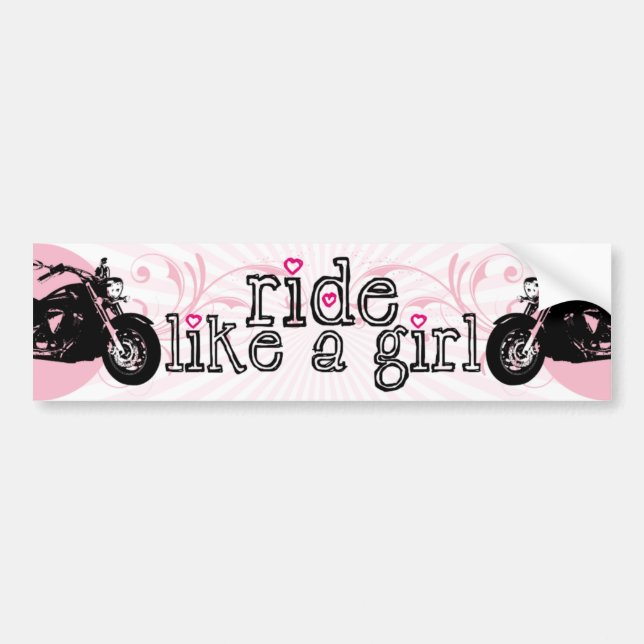 Ride Like A Girl - Cruisers bumper sticker (Front)