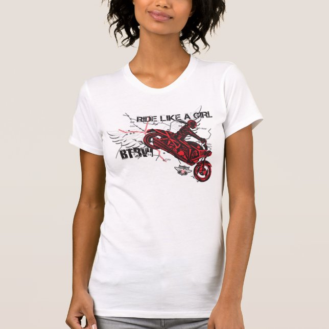 Ride Like a Girl T-Shirt (Front)