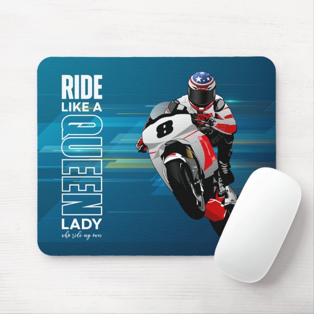 Ride Like a Queen  |  Mouse Mat (With Mouse)