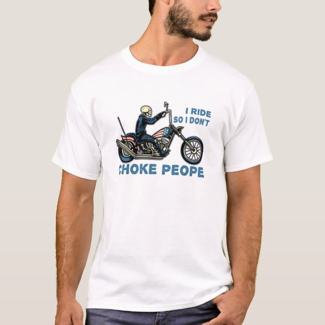 Ride Like a Warrior: Biker's Hamlet  T-Shirt (Front)