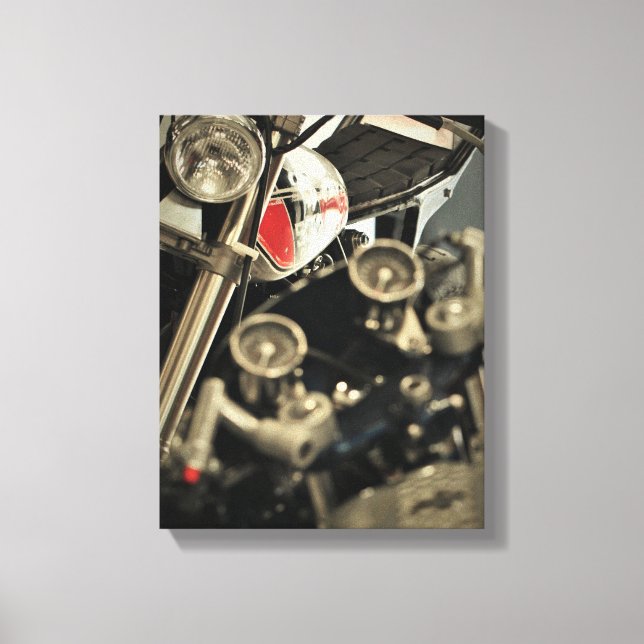 Ride Motorbike Motorcycle Biker Rider Canvas Print (Front)