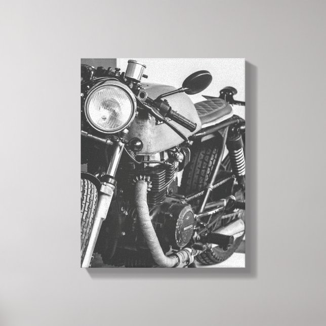 Ride Motorbike Motorcycle Biker Rider Details Canvas Print (Front)