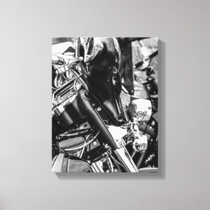 Ride Motorbike Motorcycle Biker Rider Details Canvas Print