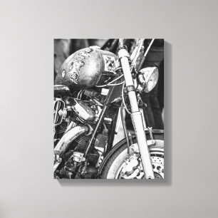 Ride Motorbike Motorcycle Biker Rider Details Canvas Print