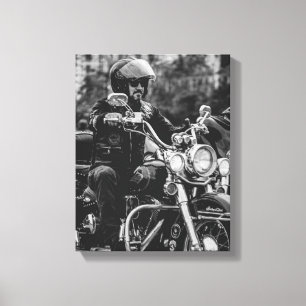 Ride Motorbike Motorcycle Biker Rider Details Canvas Print