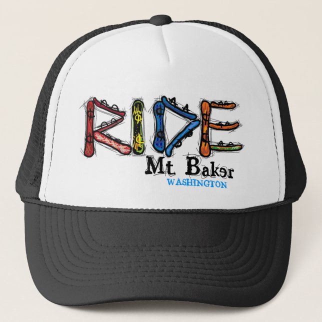 Ride Mt. Baker Washington snowboard hat (Front)