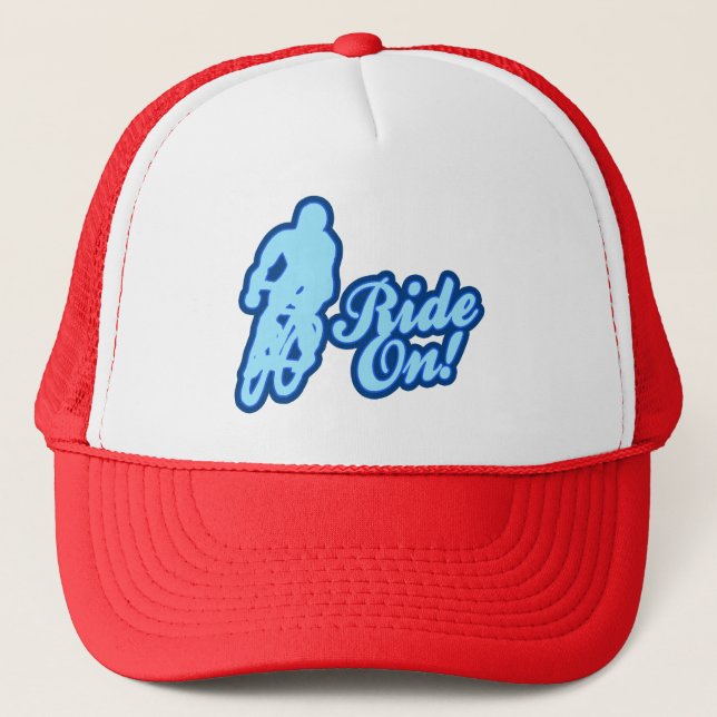 Ride On! (blue) Trucker Hat (Front)