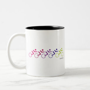 RIDE OR DIE for group of cyclers Two-Tone Coffee Mug
