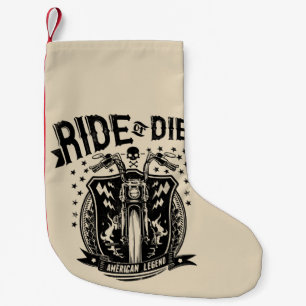 Ride or Die Motorcycle Small Christmas Stocking