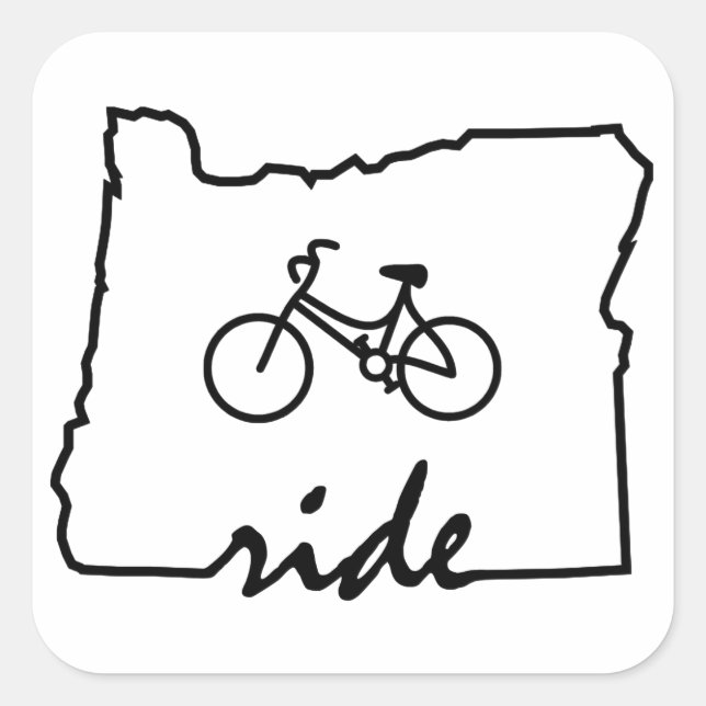 Ride Oregon (Cycling) Square Sticker (Front)