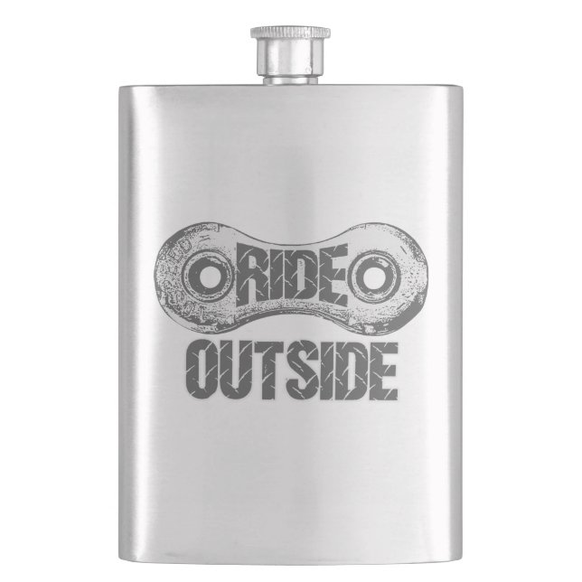 Ride Outside Hip Flask (Front)