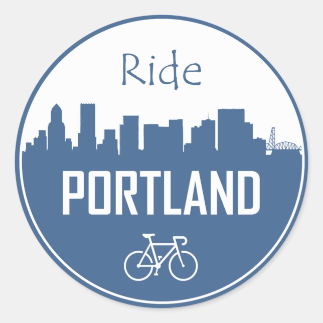 Ride Portland Classic Round Sticker (Front)