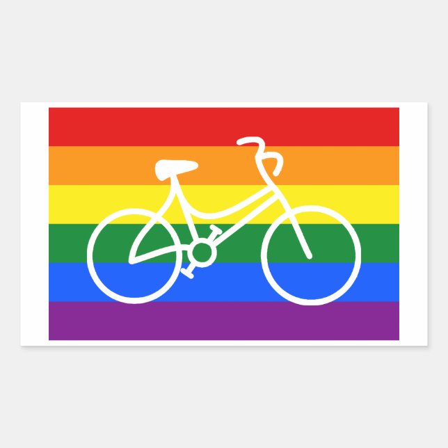 Ride Pride Cycling Rectangular Sticker (Front)
