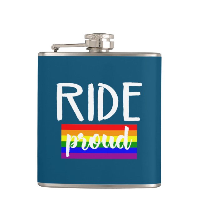 Ride Proud Cycling Hip Flask (Front)